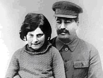 Stalin and his daughter Allilueva